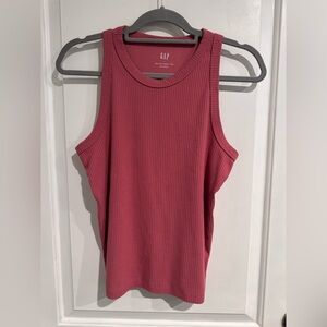 GAP Pink High Neck Ribbed Tank